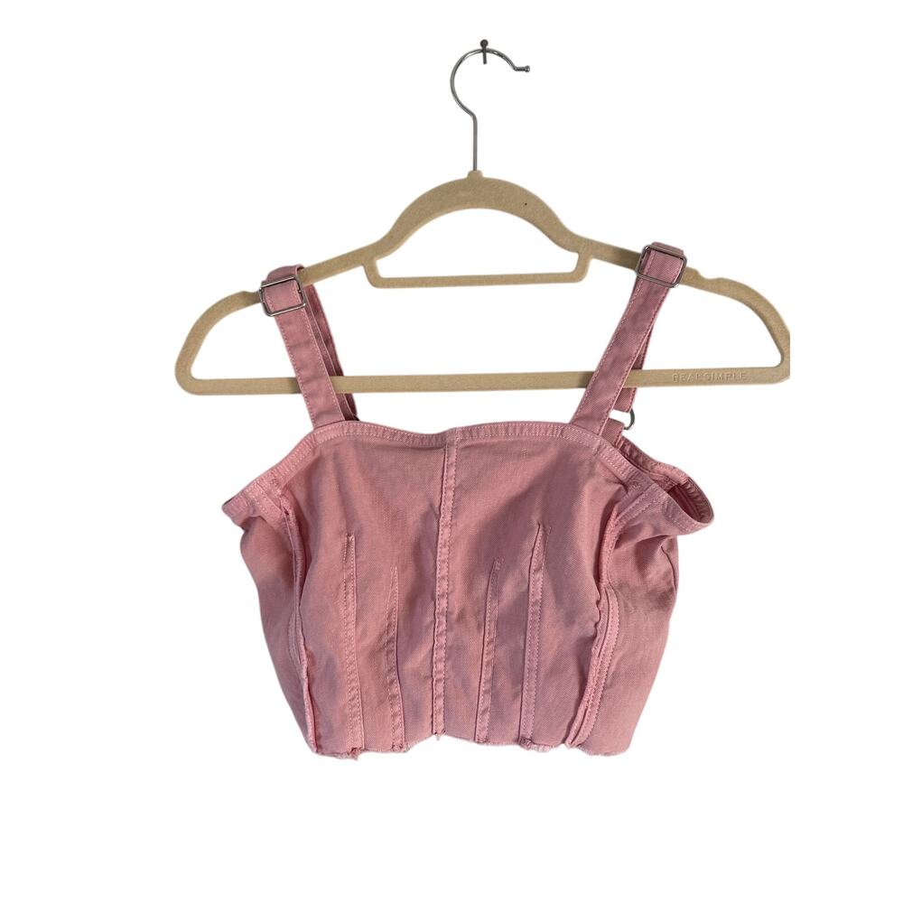 Hudson Pink Cropped Bustier Small